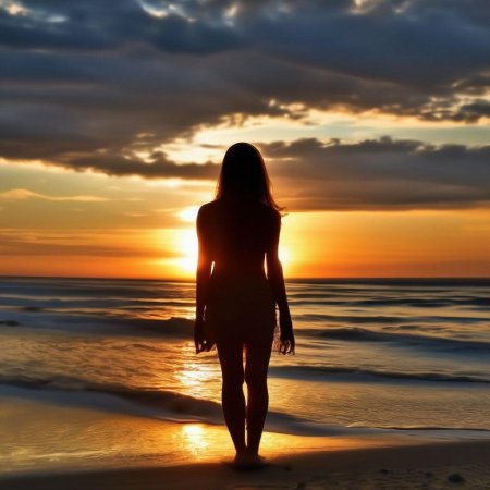 Девушка на закате