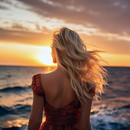 Блондинка сзади