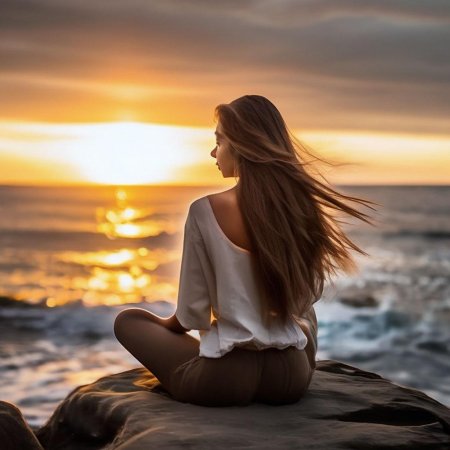 Девушка в море