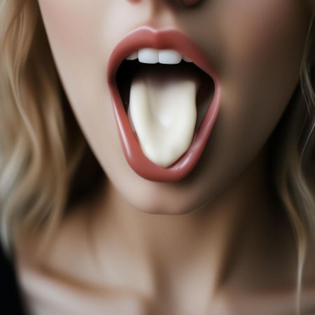 Девушка открыла рот