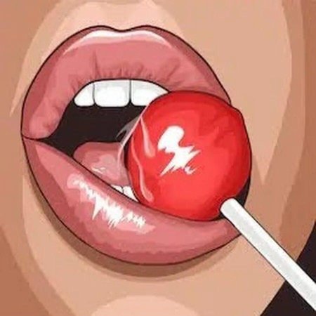 Губы с Чупа чупсом