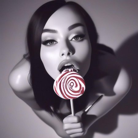 Фото Юци с большим Чупа чупсом