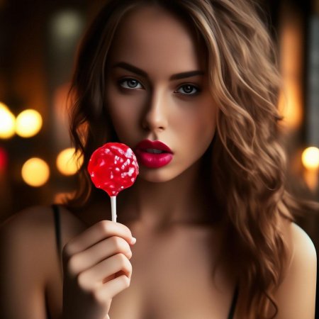 Девушка с чупачупсом