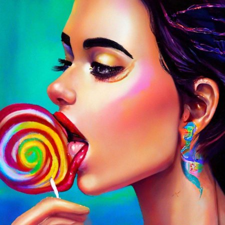 Девушка с чупачупсом