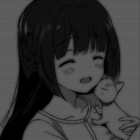 Авы аниме черно белые