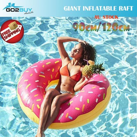 Надувной круг пончик розовый