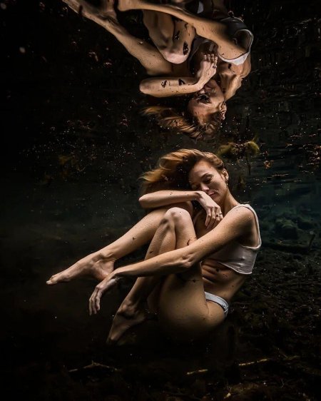 Подводные съёмки девушек