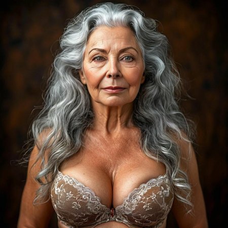 Длинные седые волосы