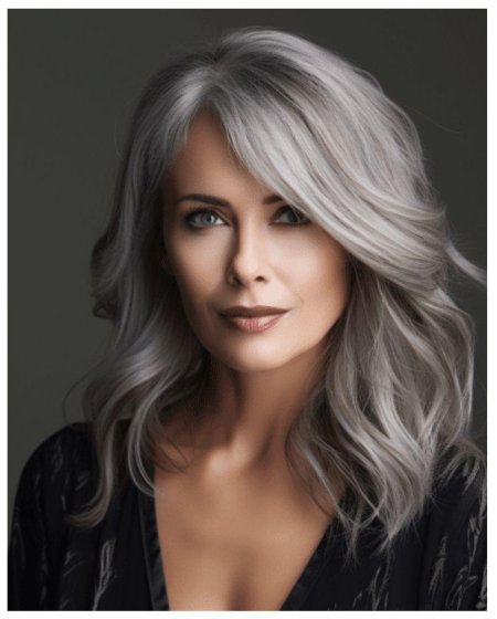 Цвет волос седой