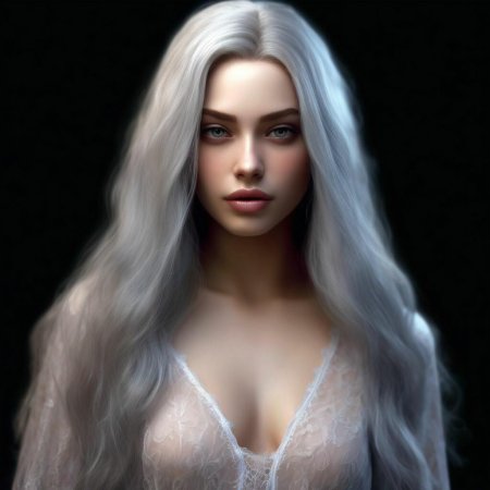 С белыми волосами