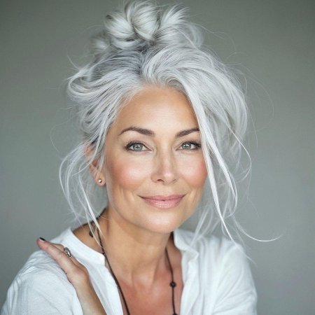 Седые волосы прически