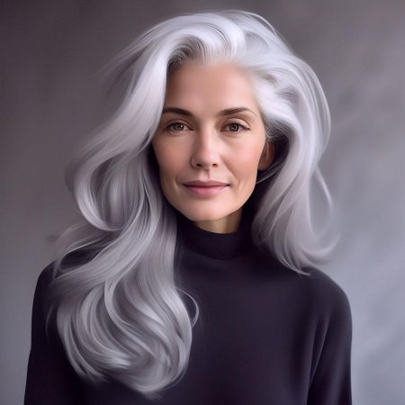 Девушки с седыми волосами