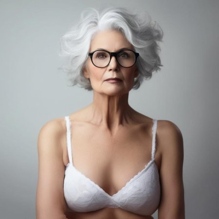 Голые женщины с седыми волосами