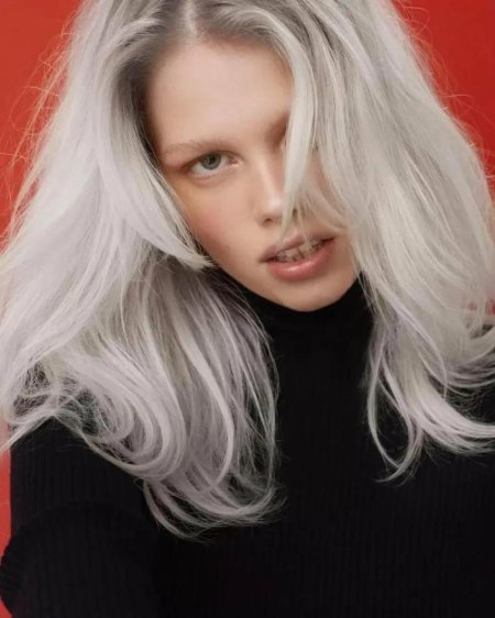Седые волосы окрашивание в пепельный
