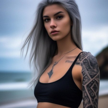 Девушка с татуировками