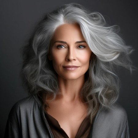 Модели с седыми волосами