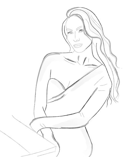 Женщина в платье