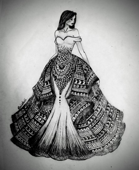 Платье эскиз