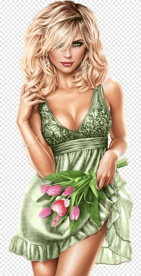 Красивая девушка рисунок