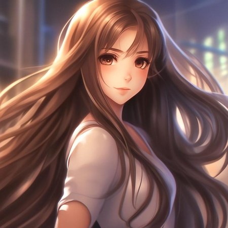 Красивая девушка аниме