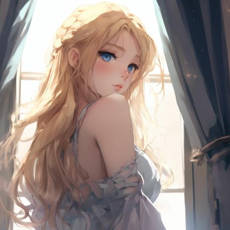 Аниме блондинка