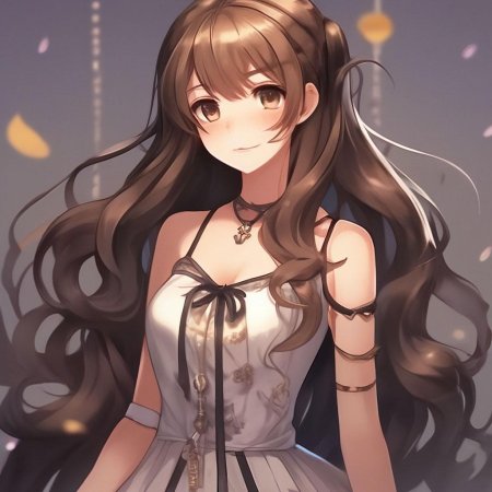 Аниме девушка с коричневыми волосами