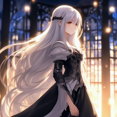 Девушка с белыми волосами аниме