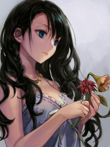 Темноволосая девушка аниме