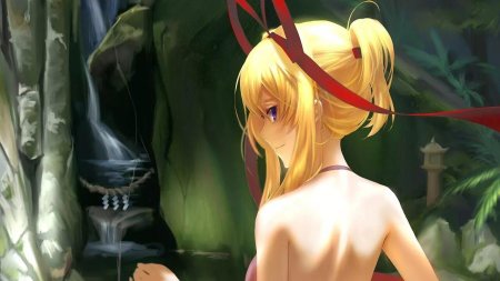 Аниме девушка со спины