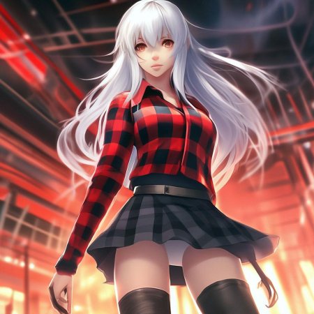 Аниме девушка с белыми волосами