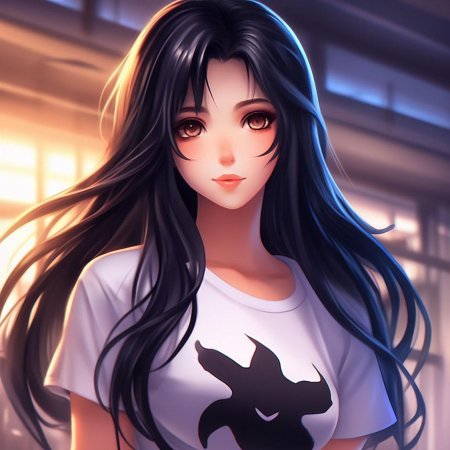 Аниме брюнетка