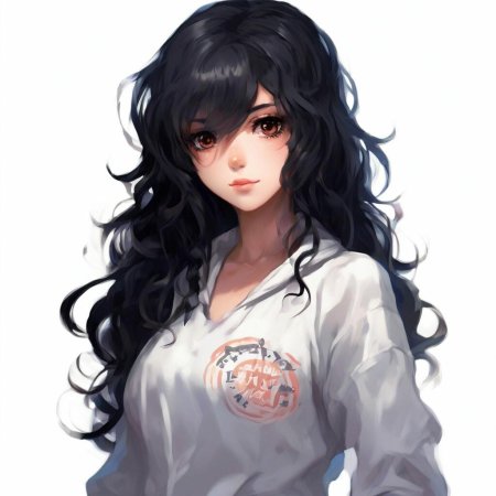 Черные кудрявые волосы