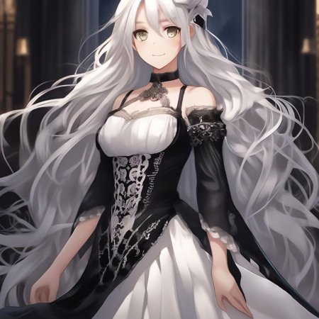 Белые волосы аниме