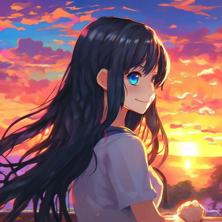 Девушка аниме красивая