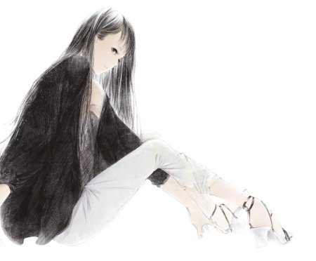 Аниме девушки с длинными волосами