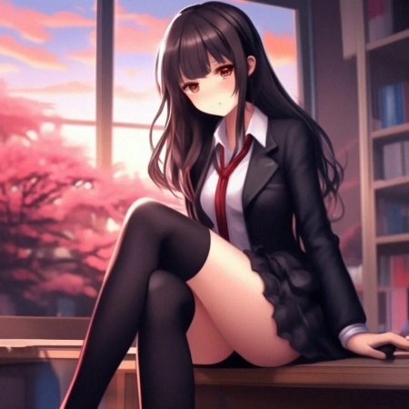 Девушка в чулках аниме