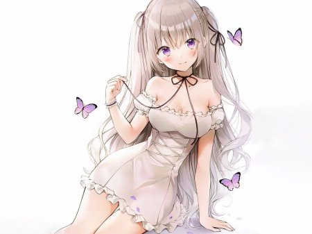 Аниме тян полуголая