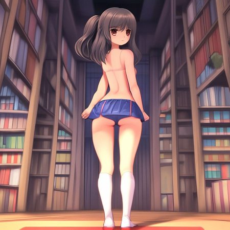 Аниме тян попка