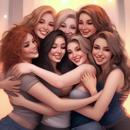 Картинка много девушек