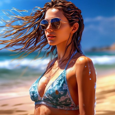 Девушка на море