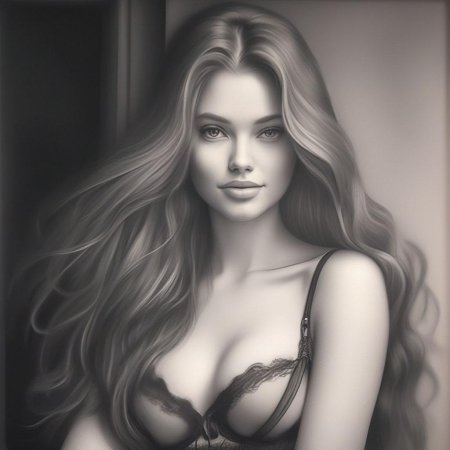 Портрет карандашом девушки