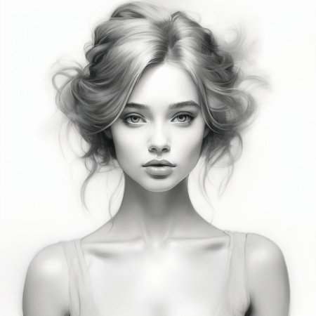 Портреты девушек карандашом