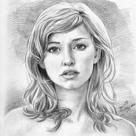 Портрет девушки рисунок
