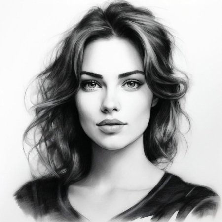 Портрет женский карандашом