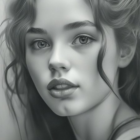 Красивое лицо девушки рисунок карандашом