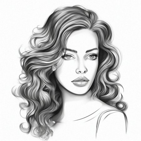 Женский портрет рисунок