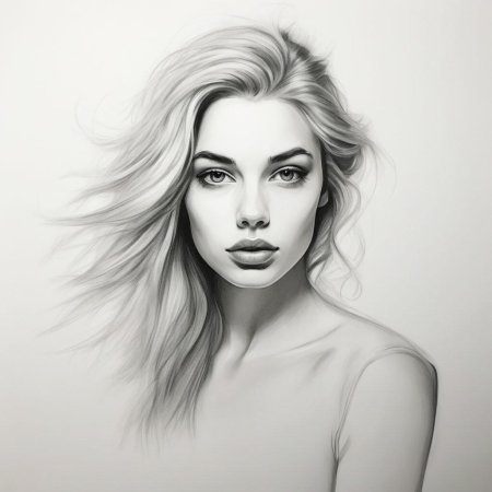 Портрет девушки рисунок