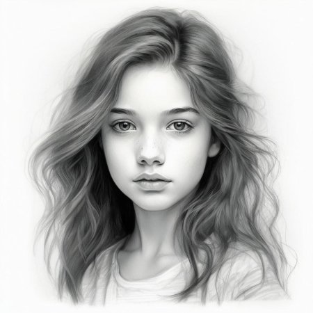 Портреты девушек карандашом