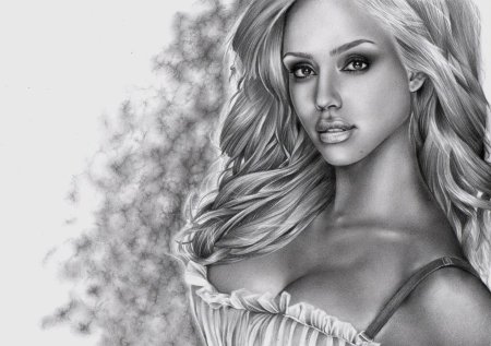 Джессика Альба арт