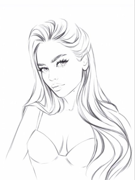 Эскиз девушка